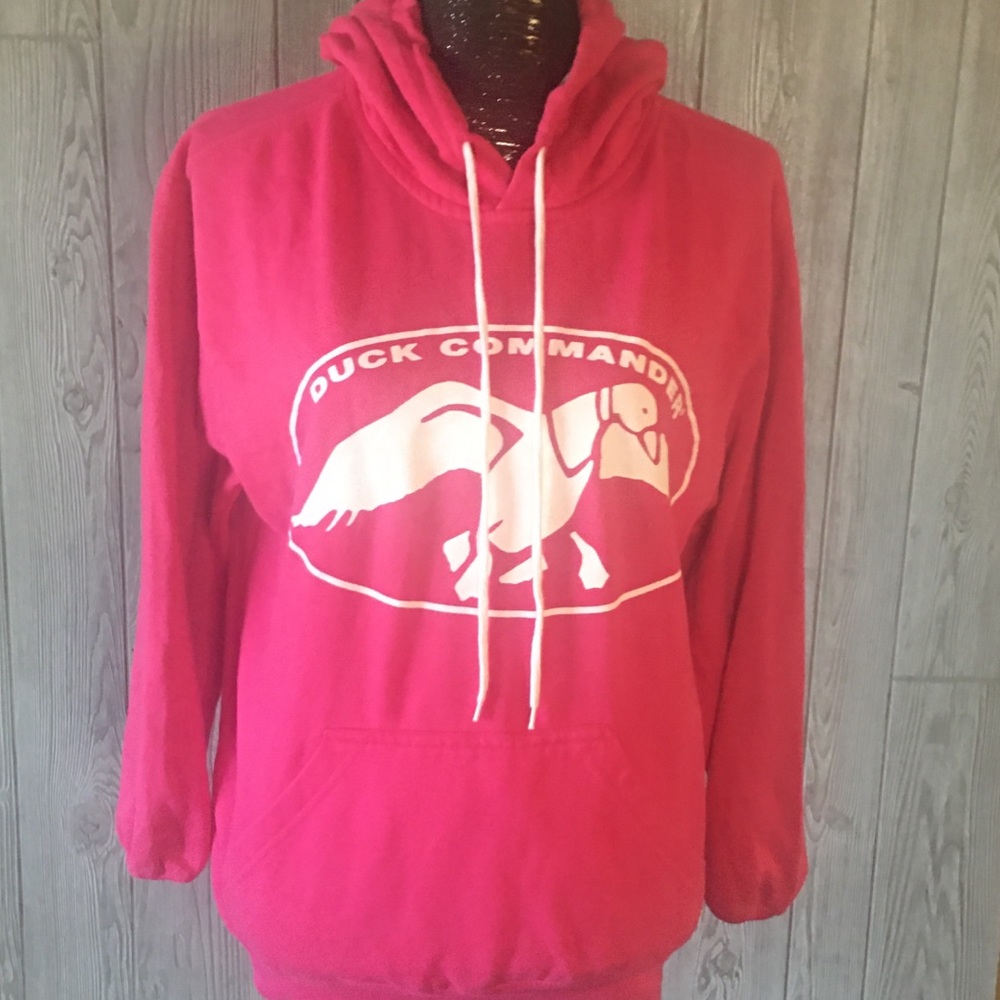 Duck Commander Pink Sweatshirt Hoodie Size S